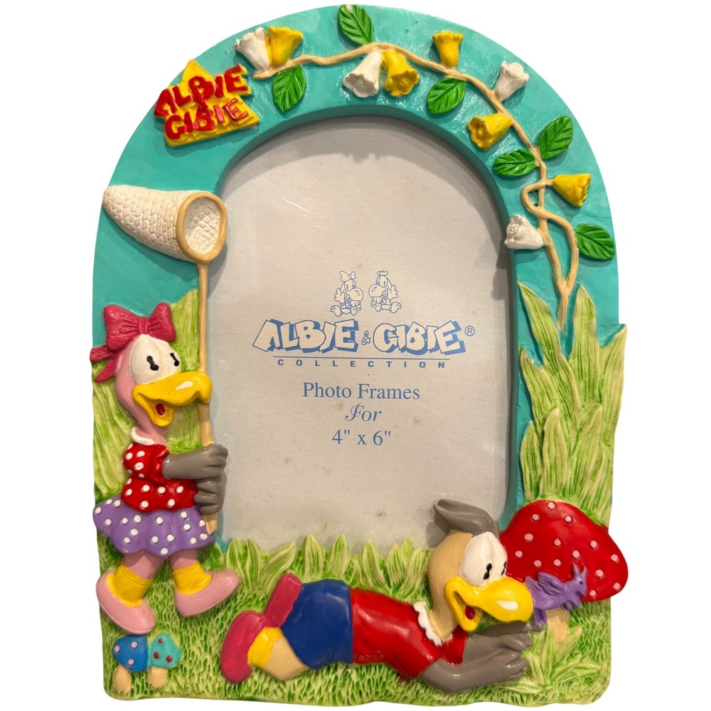 Vintage 90's Albie & Gibie The‎ Wonderful Vultures Photo Frame 4x6 – Collectible